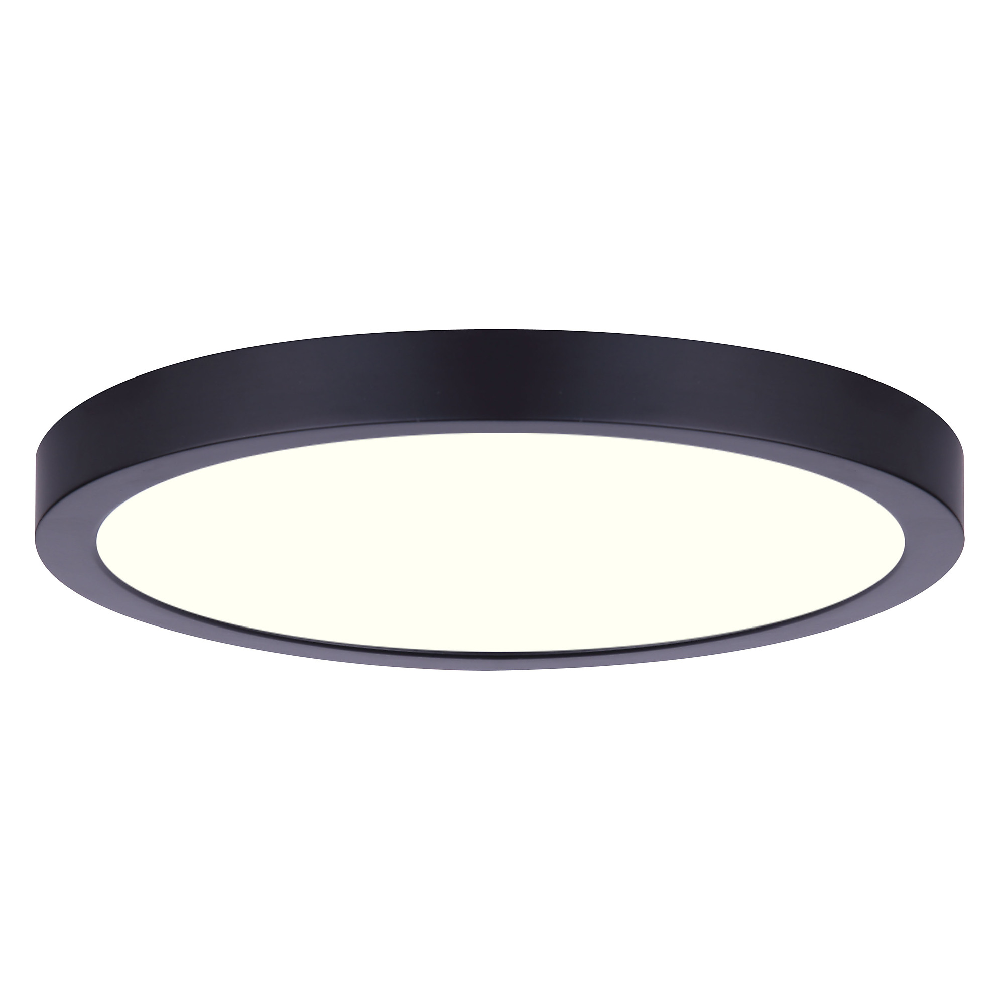 Canarm, LED Disk,11in. MBK,Dimmable, Power Source Hardwired, Number of Lights 1 Primary Color Black, Model# DL-11C-22FC-BK-C